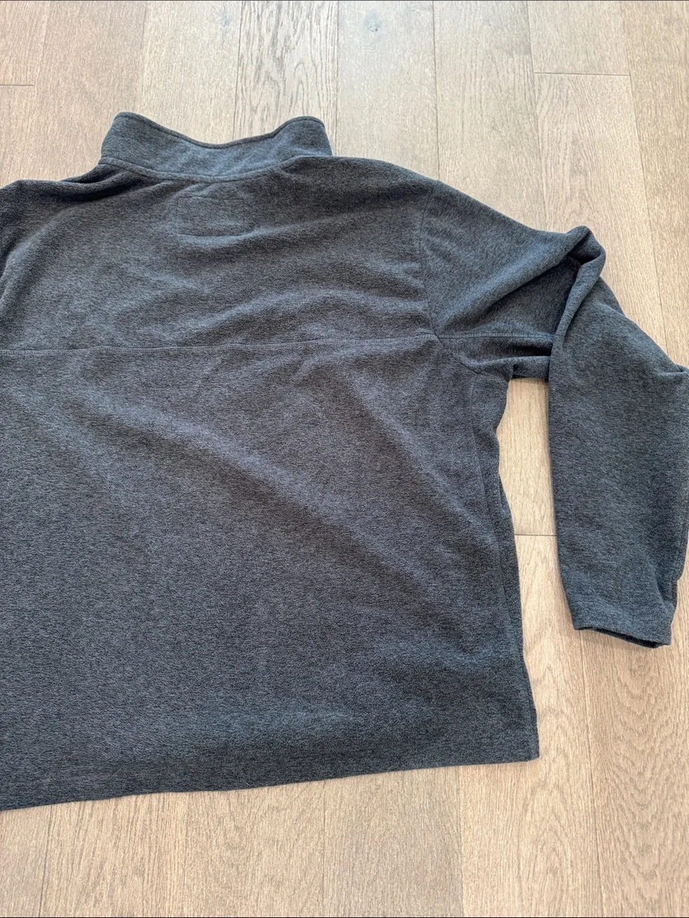 Lands’ End Fleece Quarter Zip Anyweather‎ Pullover Men’s XL High Collar Gray